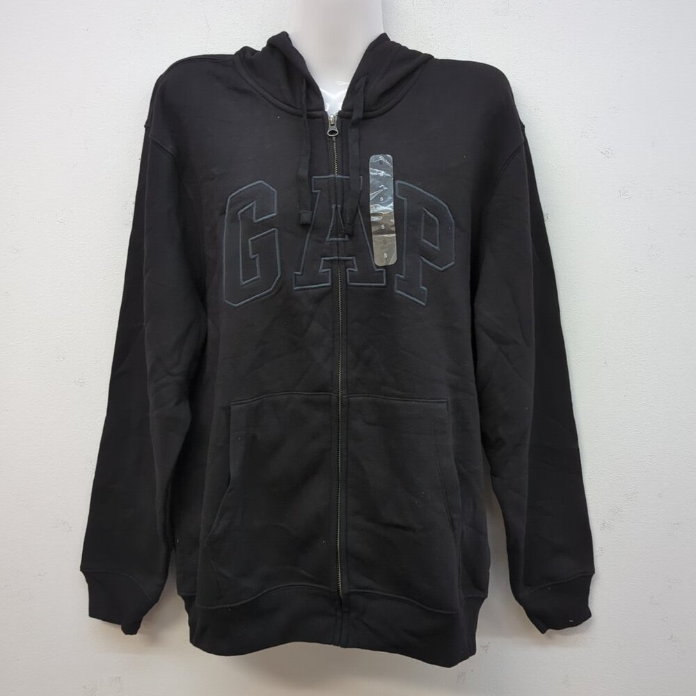 Gap Long Sleeve Relaxed Fit Fleece Men's Hoodie Small Black